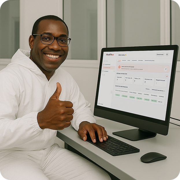 Happy scientist image